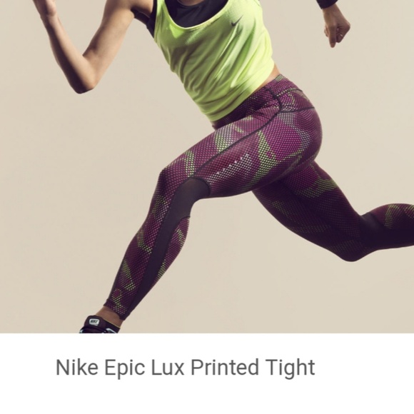 NIKE EPIC Lux Running Mesh Legging Tights - Picture 3 of 8